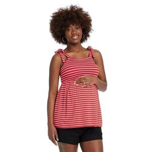 Isabel Maternity Ingrid & Isabel Size M Red Stripe Tank Top Sleeveless Shirt NWT